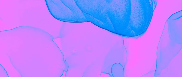 Indigo Water Imitation. Abstract Background. Wet Art Print. Watercolor Texture. Ink Graffiti. Watercolor Print. Purple Alcohol Ink Print. Abstract Splash. Alcohol Ink Shirt. Blue - Photo, Image