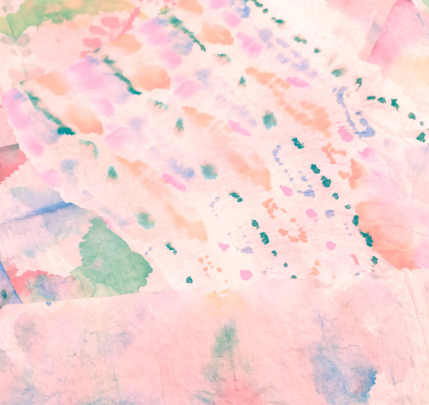 Pastel Dirty Art Painting. Abstract Dirty Art. Watercolor Print. Splash Banner. Tie Dye Print. Red Wet Art Print. Light Tie Dye Patchwork. Aquarelle Texture. Brushed Banner. Cream - Photo, Image