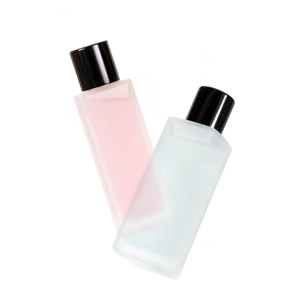 A fehér alapon izolált parfümös palack elrendezése - Fotó, kép