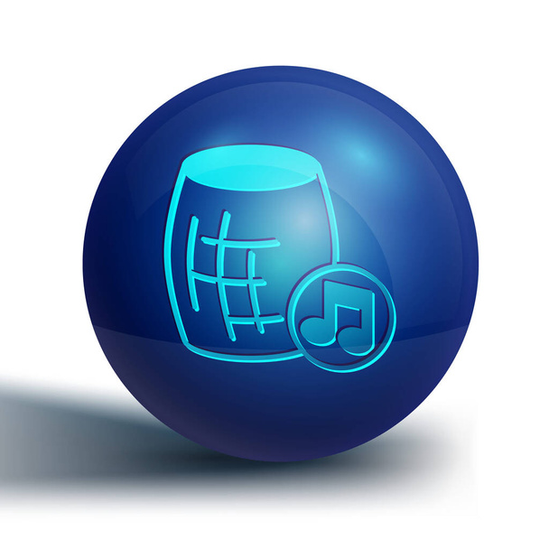 Blue Voice assistent icoon geïsoleerd op witte achtergrond. Spraakbediening gebruikersinterface slimme luidspreker. Blauwe cirkel knop. Vector - Vector, afbeelding