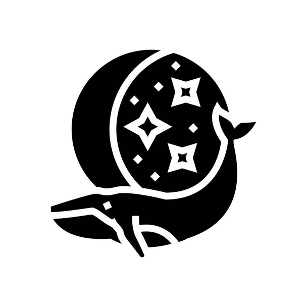 whale boho glyph icon vector illustration - Vector, Image