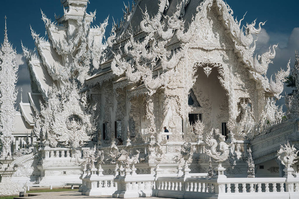 Wat Rong Khun, known as the White Temple. Chiang Rai, Thailand - Фото, изображение