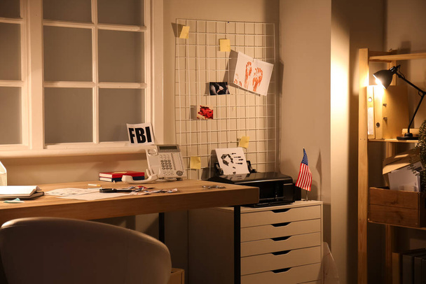 Intérieur du bureau de l'agent du FBI - Photo, image