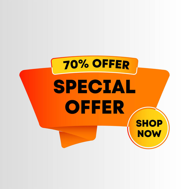 This weekend only special offer. Sale campaign banner design template, up to 70 off, vector illustration eps 10 - Vector, Image