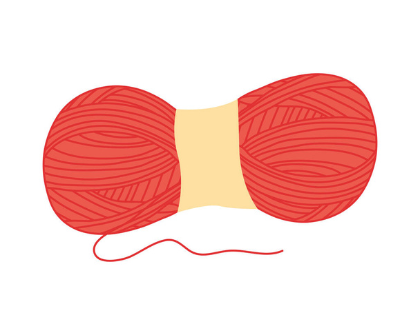 Rotes Garn stricken - Vektor, Bild