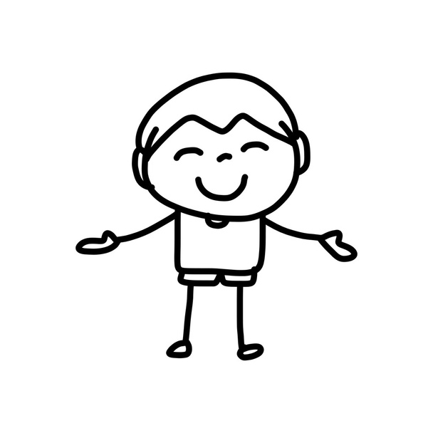 Dibujos animados niños felices jugando
 - Vector, Imagen