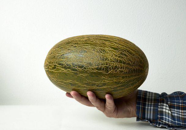A mão do homem com um melão - Foto, Imagem