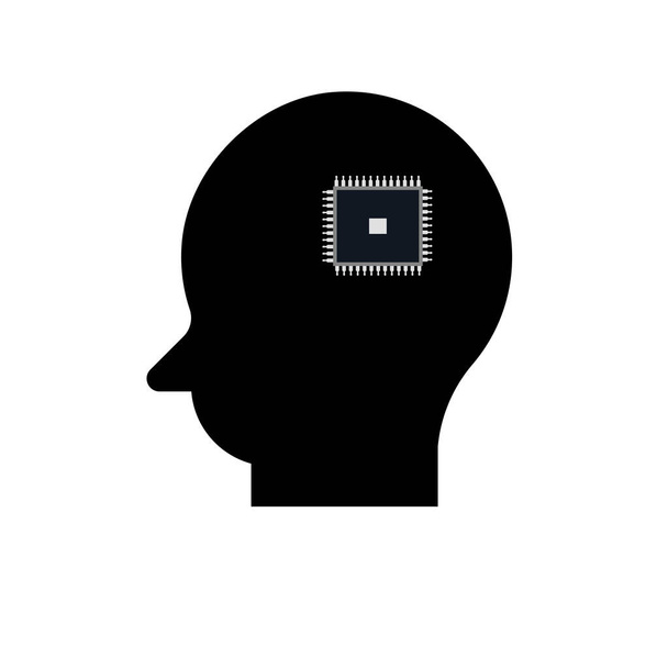 Symbole de signe d'icône d'intelligence artificielle - Photo, image