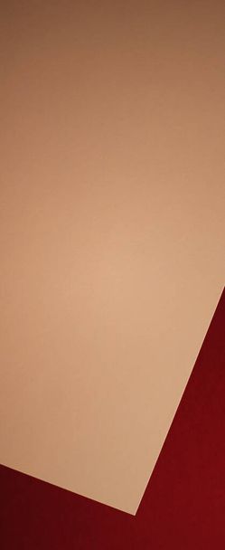 Papel A4 en blanco, beige sobre fondo rojo oscuro como plano de papelería de oficina, diseño de identidad de marca e identidad de marca de lujo para maqueta - Foto, imagen