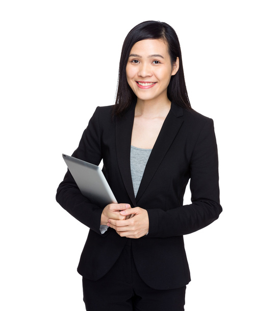 Mulher de negócios com tablet - Foto, Imagem