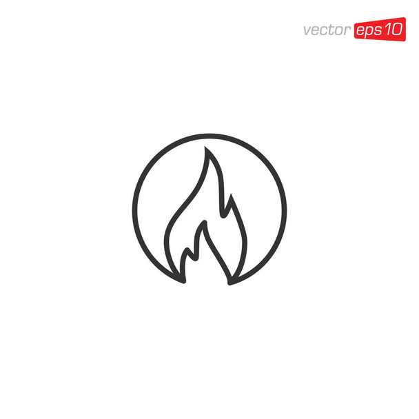 Icono de fuego Diseño Vector ilustración - Vector, Imagen