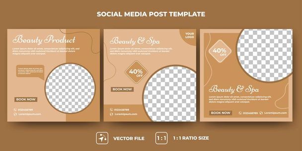 beauty and spa concept banners templates for your design, vector illustration - Vector, imagen
