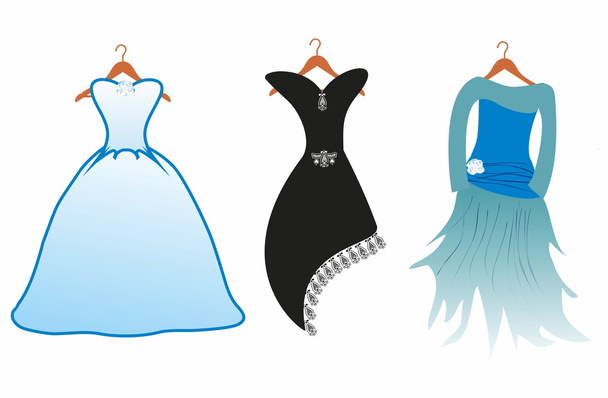 Three dresses, - Vector, Image