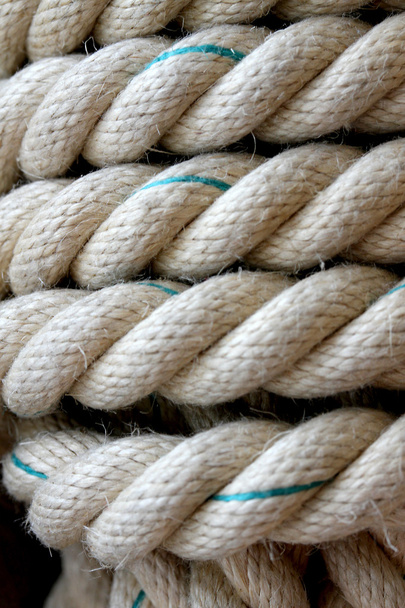 rope and hemp for rope ladder or to moor ships - Photo, Image
