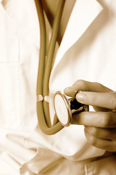 Young doctor with stethoscope. - Foto, imagen