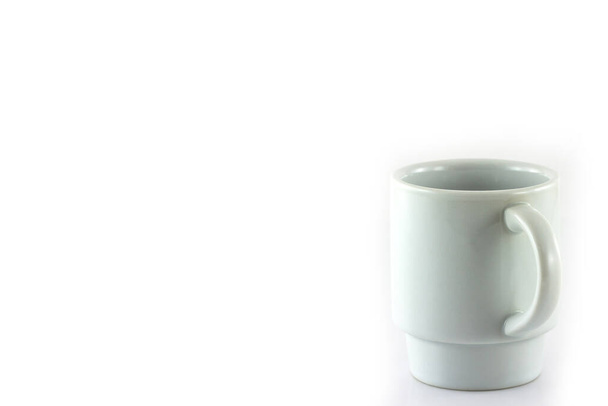 Fehér kávé csésze elszigetelt fehér háttér - Fotó, kép