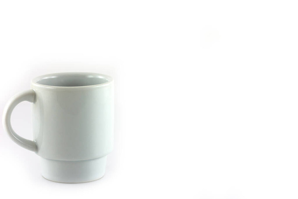Fehér kávé csésze elszigetelt fehér háttér - Fotó, kép