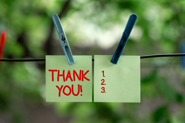 Handwriting text Thank You. Business concept a polite expression used when acknowledging a gift or service Thinking New Bright Ideas Renewing Creativity And Inspiration - Photo, Image