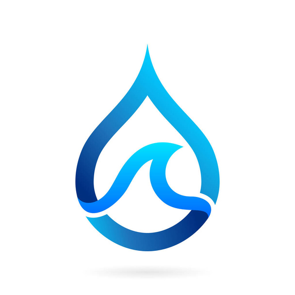 water droplets logo design template - Vector, Image
