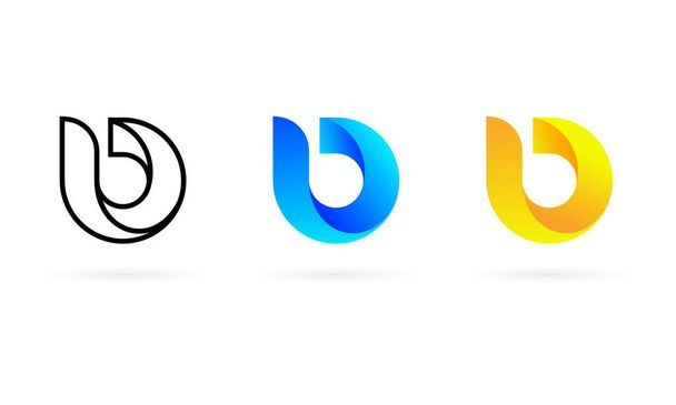 letter b digitaal media logo - Vector, afbeelding