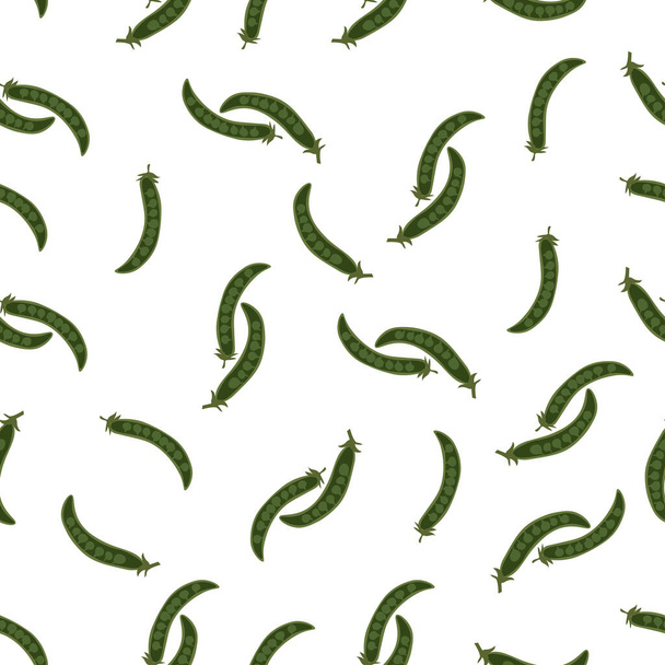 stylized pattern banner with green peas, vector illustration - Vector, imagen