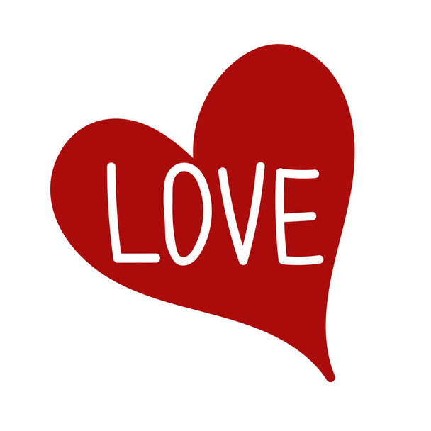 banner estilizado con corazón de amor, ilustración vectorial - Vector, imagen