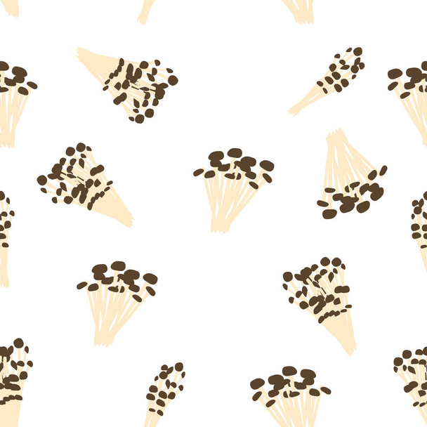   stylized pattern banner with mushroom, vector illustration - Vettoriali, immagini