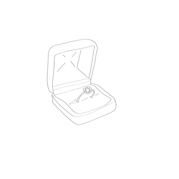   banner estilizado com anel de diamante, ilustração vetorial - Vetor, Imagem