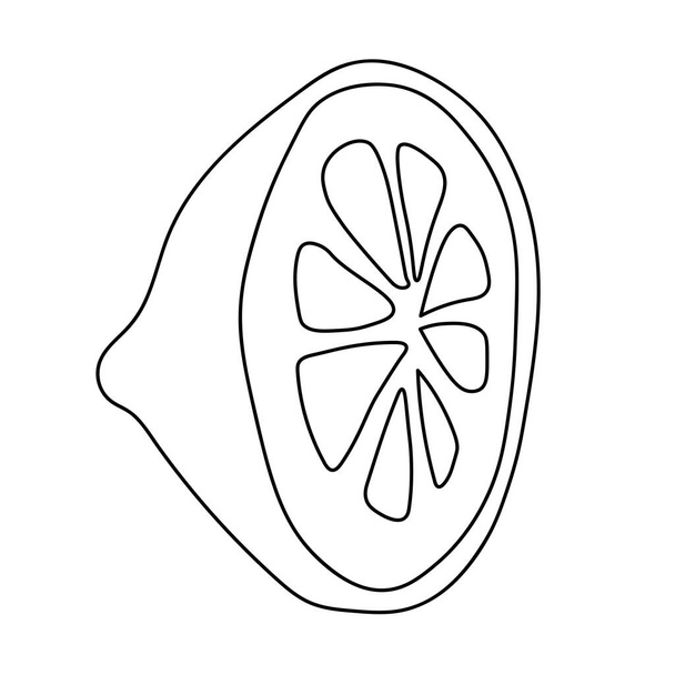 simple line icon of lemon, vegetable concept, vector illustration - Vector, Image