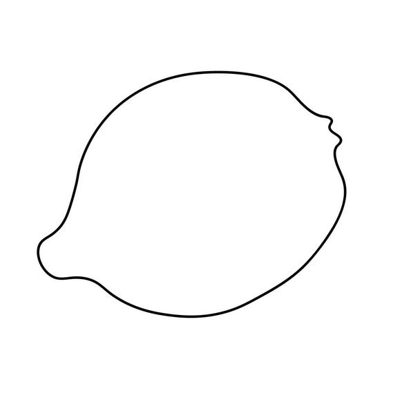 eenvoudige lijn icoon van citroen, groente concept, vector illustratie - Vector, afbeelding