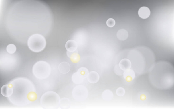 Abstract Blurred White Light Bokeh Effect for Cover Decoration or Background - Vector, Image