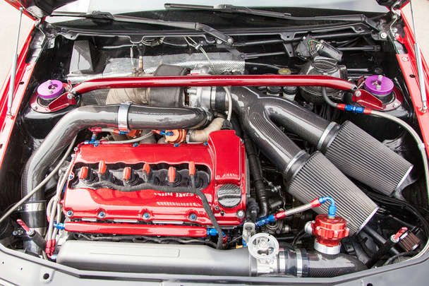 Supercharged car engine - Photo, Image
