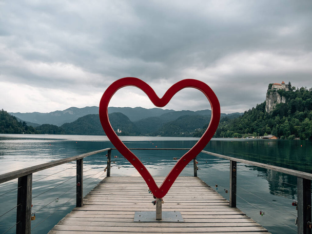 Slovenya 'nın Bled Gölü İkonik Yerleri - Fotoğraf, Görsel