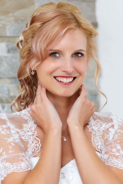 portrait of beautiful smiling bride - Photo, image