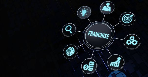 Internet, business, Technology and network concept. Franchise concept. - Photo, Image