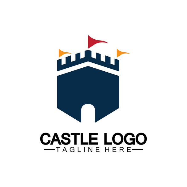 Burg Logo Symbol Vektor Illustration Design-Vorlage - Vektor, Bild