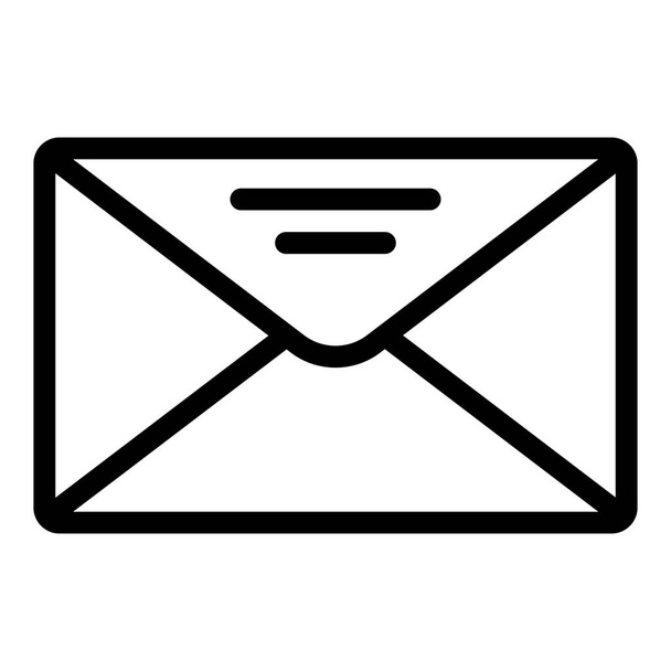 Paper letter icon, outline style - Vektor, Bild