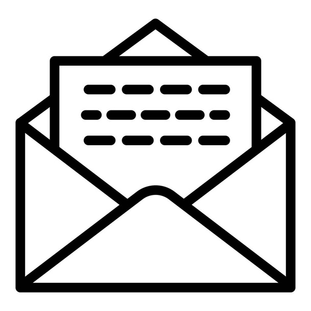 Email letter icon, outline style - Wektor, obraz