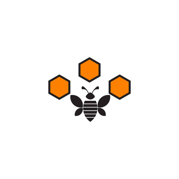 Bee farming logo design vector template - Vector, Image