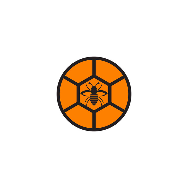 Arı çiftçiliği logo tasarım vektör şablonu - Vektör, Görsel