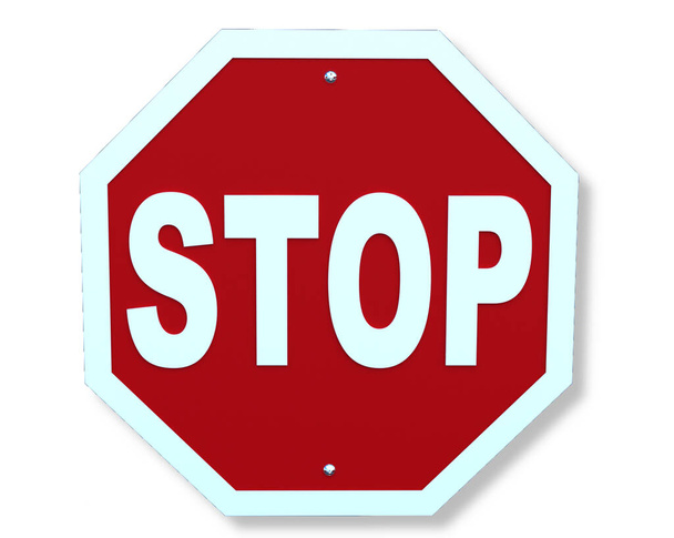 Stop sign Rojo y blanco - Foto, imagen