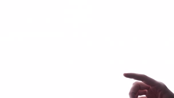 Osoba dělá gesto rukou s jasně bílým pozadím - Záběry, video