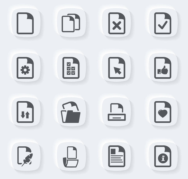 Documents icon set for web sites and user interface - Vector, Image