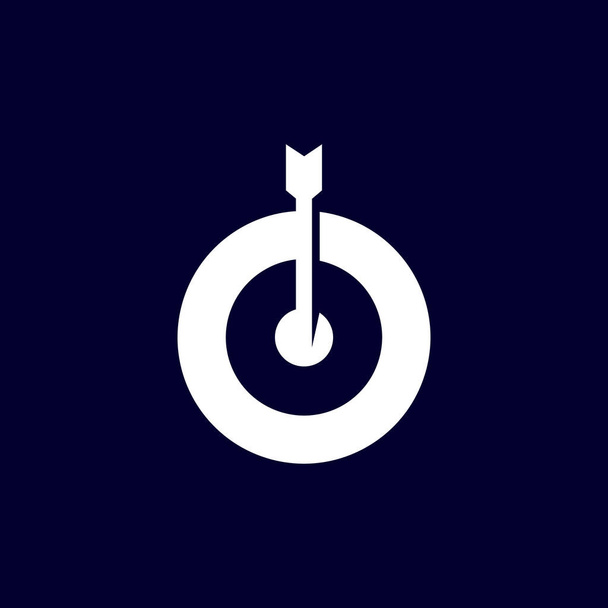 target logo met pijl in cirkel symbool - Vector, afbeelding