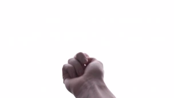 A személy nem kéz gesztus fényes fehér háttér - Felvétel, videó