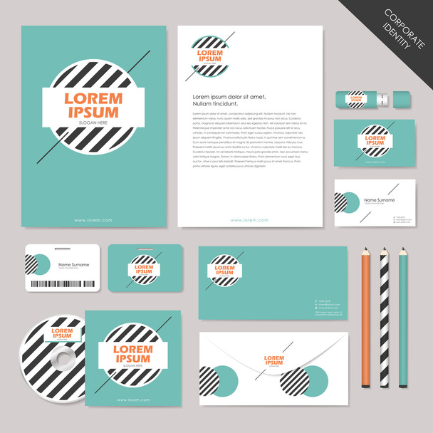 vector abstract corporate identity set graphic design - Vecteur, image