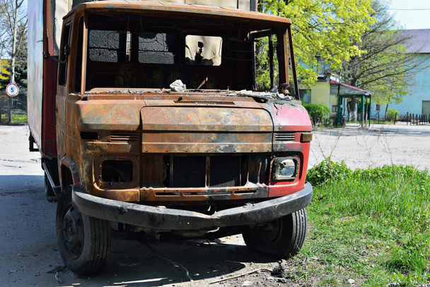 εγκαταλελειμμένα αυτοκίνητα Καμένα - Φωτογραφία, εικόνα