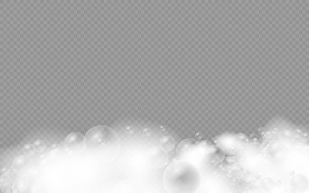 Bath foam with shampoo bubbles for background. - Vector, Image