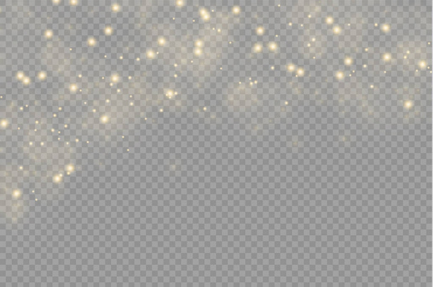 Yellow dust, beautiful light flashes, bokeh effect - Vector, Image