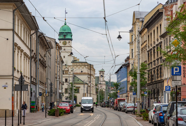 A picture of the Krakowska street in the Kazimierz district of Krakow. - Photo, image